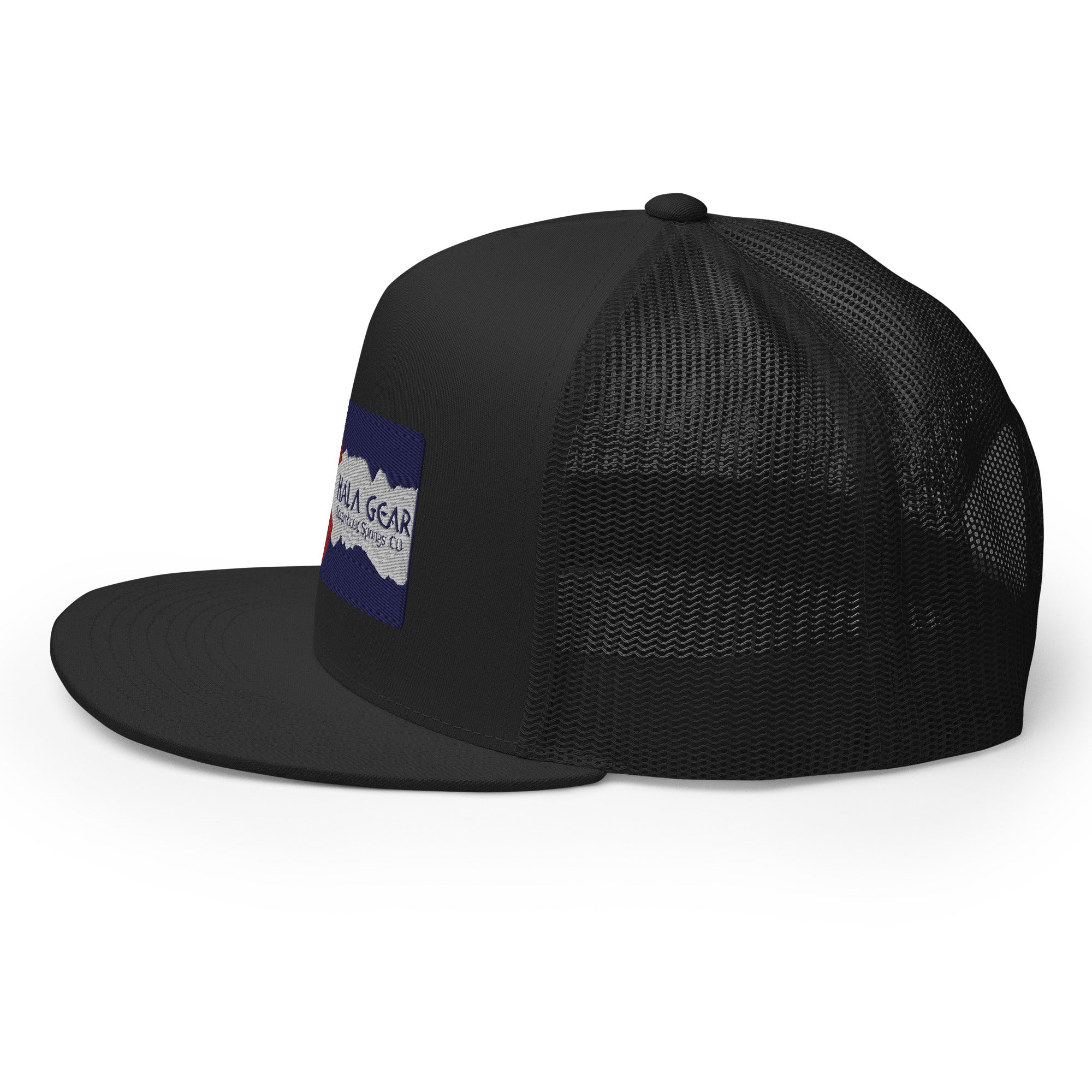 black colorado flag trucker hat left