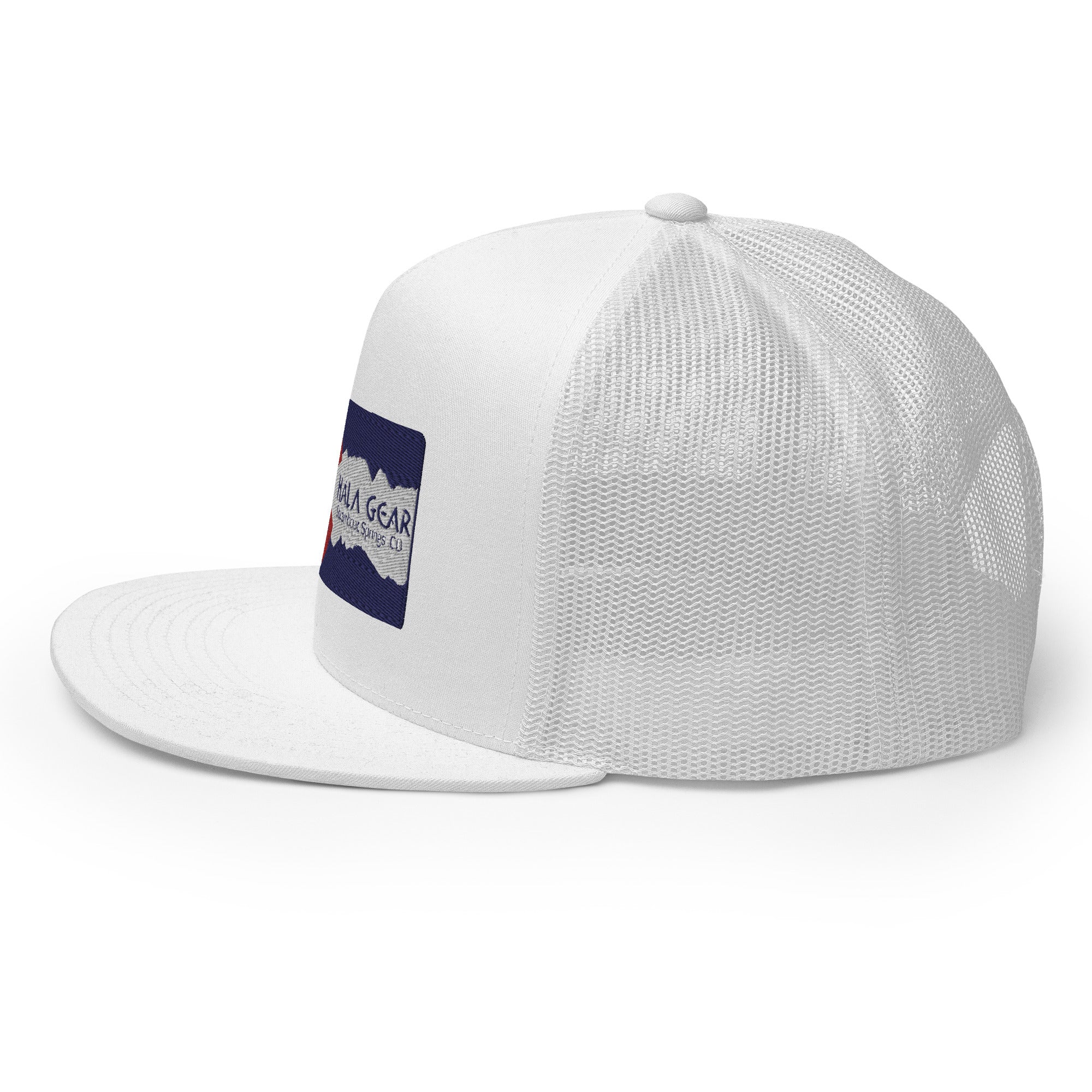 white colorado flag trucker hat left